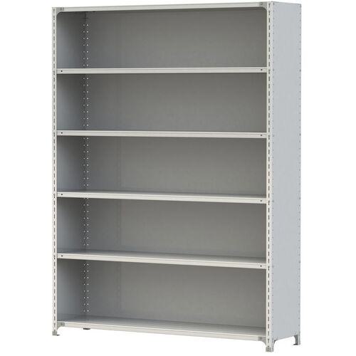 ■ヤマテック ボルト式軽量ラック 3方パネル付 120kg/段 W1800×D450×H2400mm 天地6段 ホワイトグレー〔品番:1.2S8645P6W〕【3217358:0】[送料別途見積り][法人・事業所限定][直送][店頭受取不可]