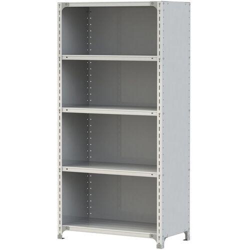 ■ヤマテック ボルト式軽量ラック 3方パネル付 120kg/段 W900&times;D450&times;H1800mm 天地5段 ホワイトグレー〔品番:1.2S6345P5W〕【3217373:0】[送料別途見積り][法人・事業所限定][直送][店頭受取不可]｜ホームセンターバロー　店