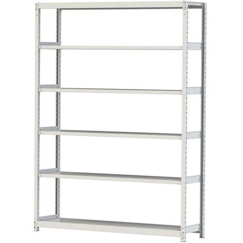 ■ヤマテック ボルトレス軽中量ラック(200kg/段) W1800&times;D450&times;H2400mm(天地6段)ホワイトグレー 単体〔品番:2S86456W〕【3217375:0】[法人・事業所限定][直送元][店頭受取不可]｜ホームセンターバロー　店