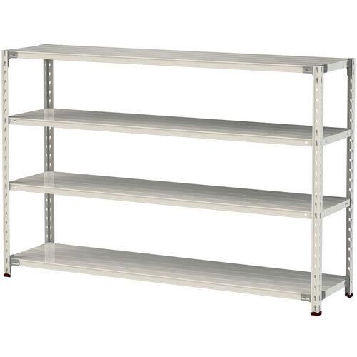 ■ヤマテック ボルトレス軽量ラック(150kg/段) W1800×D450×H1200mm(天地4段)ホワイトグレー〔品番:1.5S46454W〕【3217387:0】[法人・事業所限定][直送元][店頭受取不可] 20,251円