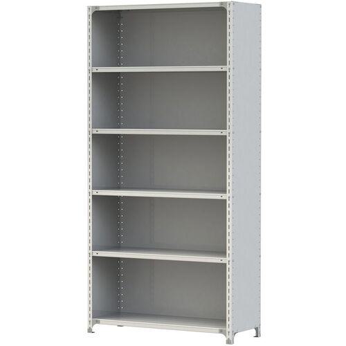 ■ヤマテック ボルト式軽量ラック 3方パネル付 120kg/段 W1200×D450×H2400mm 天地6段 ホワイトグレー〔品番:1.2S8445P6W〕【3217410:0】[送料別途見積り][法人・事業所限定][直送][店頭受取不可]