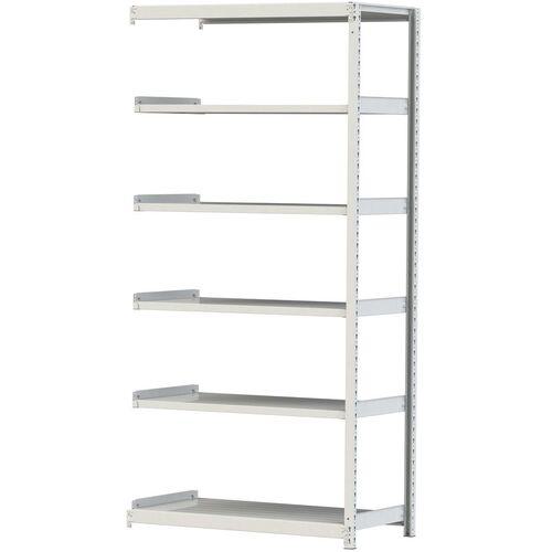 ■ヤマテック ボルトレス軽中量ラック(200kg/段) W1200×D600×H2400mm(天地6段)ホワイトグレー 連結〔品番:2S84606WR〕【3217412:0】[法人・事業所限定][直送元][店頭受取不可]