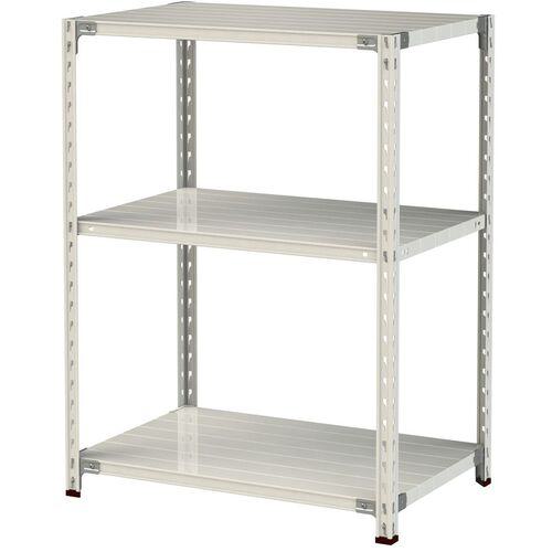 ■ヤマテック ボルトレス軽量ラック(150kg/段) W900×D600×H1200mm(天地3段)ホワイトグレー〔品番:1.5S43603W〕【3217414:0】[法人・事業所限定][直送元][店頭受取不可]