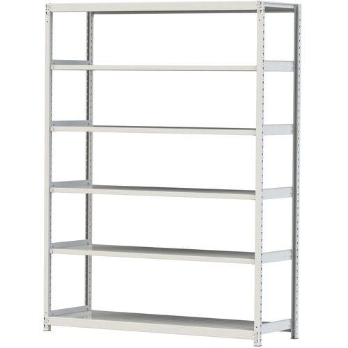 ■ヤマテック ボルトレス軽中量ラック(200kg/段) W1800&times;D600&times;H2400mm(天地6段)ホワイトグレー 単体〔品番:2S86606W〕【3217415:0】[法人・事業所限定][直送元][店頭受取不可]｜ホームセンターバロー　店