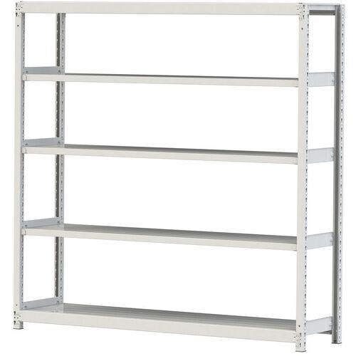 ■ヤマテック ボルトレス軽中量ラック(200kg/段) W1800×D450×H1800mm(天地5段)ホワイトグレー 単体〔品番:2S66455W〕【3217422:0】[法人・事業所限定][直送元][店頭受取不可]