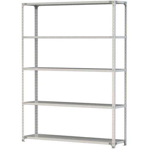 ■ヤマテック ボルト式軽量ラック 120kg/段 W1800×D450×H2400mm 天地5段 ホワイトグレー〔品番:1.2S86455W〕【3217423:0】[法人・事業所限定][直送元][店頭受取不可]