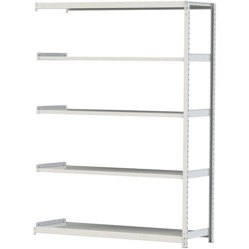 ■ヤマテック ボルトレス軽中量ラック(200kg/段) W1800×D600×H2400mm(天地5段)ホワイトグレー 連結〔品番:2S86605WR〕【3217432:0】[法人・事業所限定][直送元][店頭受取不可]