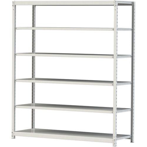 ■ヤマテック ボルトレス軽中量ラック(200kg/段) W1800&times;D600&times;H2100mm(天地6段)ホワイトグレー 単体〔品番:2S76606W〕【3217437:0】[法人・事業所限定][直送元][店頭受取不可]｜ホームセンターバロー　店
