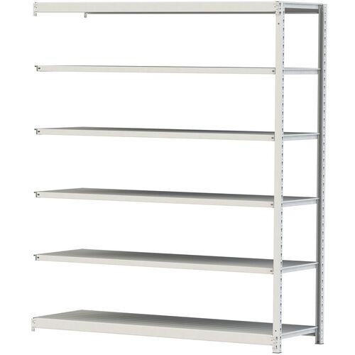 ■ヤマテック ボルトレス軽中量ラック(200kg/段) W1800×D600×H2100mm(天地6段)ホワイトグレー 連結〔品番:2S76606WR〕【3218955:0】[法人・事業所限定][直送元][店頭受取不可]