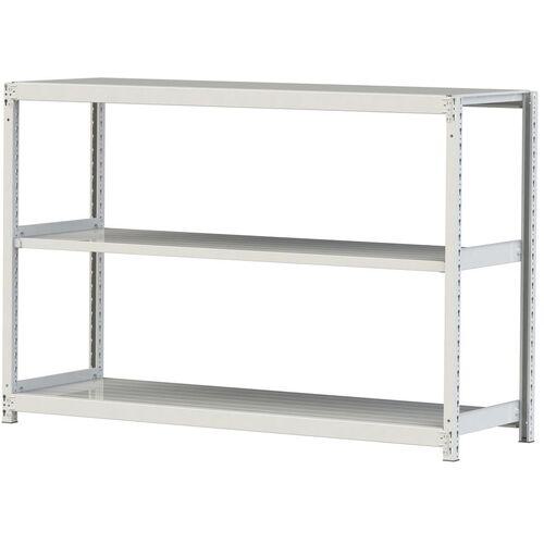 ■ヤマテック ボルトレス軽中量ラック(200kg/段) W1800×D600×H1200mm(天地3段)ホワイトグレー 単体〔品番:2S46603W〕【3218962:0】[法人・事業所限定][直送元][店頭受取不可]