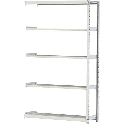 ■ヤマテック ボルトレス軽中量ラック(200kg/段) W1500×D450×H2400mm(天地5段)ホワイトグレー 連結〔品番:2S85455WR〕【3218966:0】[法人・事業所限定][直送元][店頭受取不可]