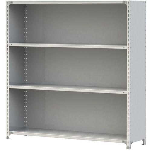 ■ヤマテック ボルト式軽量ラック 3方パネル付 120kg/段 W1800×D450×H1800mm 天地4段 ホワイトグレー〔品番:1.2S6645P4W〕【3218969:0】[送料別途見積り][法人・事業所限定][直送][店頭受取不可]
