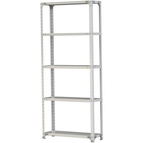 ■ヤマテック ボルト式軽量ラック 120kg/段 W900×D300×H2100mm 天地5段 ホワイトグレー〔品番:1.2S73305W〕【3218973:0】[法人・事業所限定][直送元][店頭受取不可]