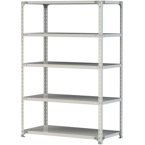 ■ヤマテック ボルト式軽量ラック 120kg/段 W1200×D600×H1800mm 天地5段 ホワイトグレー〔品番:1.2S64605W〕【3218978:0】[法人・事業所限定][直送元][店頭受取不可]