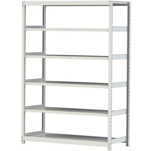 ■ヤマテック ボルトレス軽中量ラック(200kg/段) W1500×D600×H2100mm(天地6段)ホワイトグレー 単体〔品番:2S75606W〕【3218984:0】[法人・事業所限定][直送元][店頭受取不可]