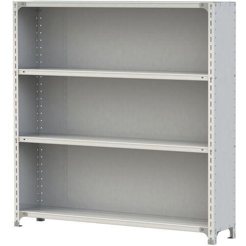 ■ヤマテック ボルト式軽量ラック 3方パネル付 120kg/段 W1500&times;D300&times;H1500mm 天地4段 ホワイトグレー〔品番:1.2S5530P4W〕【3219008:0】[送料別途見積り][法人・事業所限定][直送][店頭受取不可]｜ホームセンターバロー　店