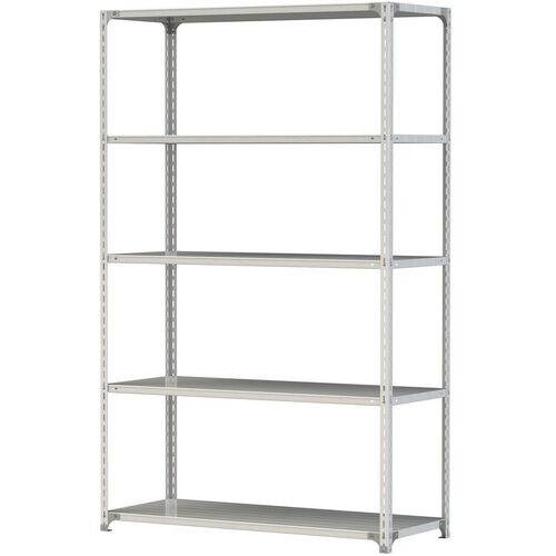 ■ヤマテック ボルト式軽量ラック 120kg/段 W1500×D600×H2400mm 天地5段 ホワイトグレー〔品番:1.2S85605W〕【3219013:0】[法人・事業所限定][直送元][店頭受取不可]