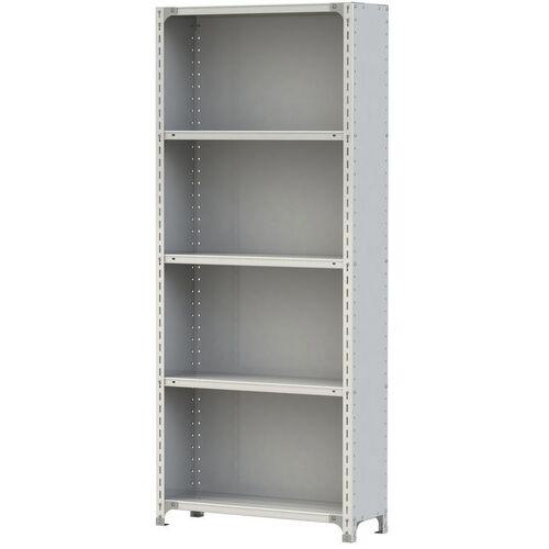 ■ヤマテック ボルト式軽量ラック 3方パネル付 120kg/段 W900×D300×H2100mm 天地5段 ホワイトグレー〔品番:1.2S7330P5W〕【3219014:0】[送料別途見積り][法人・事業所限定][直送][店頭受取不可]