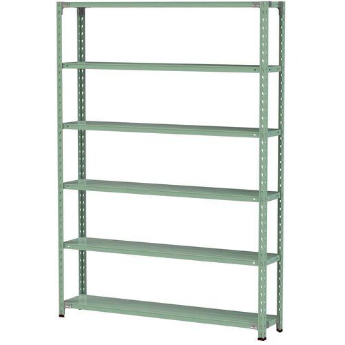 ■ヤマテック ボルトレス軽量ラック(150kg/段) W1500×D300×H2100mm(天地6段)ライトグリーン〔品番:1.5S75306G〕【3219015:0】[法人・事業所限定][直送元][店頭受取不可]