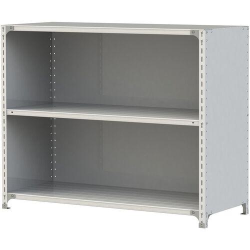 ■ヤマテック ボルト式軽量ラック 3方パネル付 120kg/段 W1500&times;D600&times;H1200mm 天地3段 ホワイトグレー〔品番:1.2S4560P3W〕【3219026:0】[送料別途見積り][法人・事業所限定][直送][店頭受取不可]｜ホームセンターバロー　店