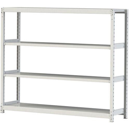 ■ヤマテック ボルトレス軽中量ラック(200kg/段) W1800×D450×H1500mm(天地4段)ホワイトグレー 単体〔品番:2S56454W〕【3220500:0】[法人・事業所限定][直送元][店頭受取不可] 25,265円