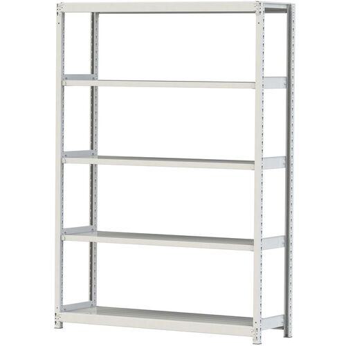 ■ヤマテック ボルトレス軽中量ラック(200kg/段) W1500&times;D450&times;H2100mm(天地5段)ホワイトグレー 単体〔品番:2S75455W〕【3220514:0】[法人・事業所限定][直送元][店頭受取不可]｜ホームセンターバロー　店