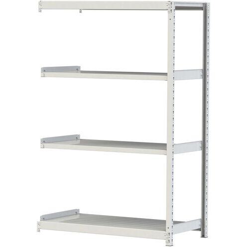 ■ヤマテック ボルトレス軽中量ラック(200kg/段) W1200×D600×H1800mm(天地4段)ホワイトグレー 連結〔品番:2S64604WR〕【3220517:0】[法人・事業所限定][直送元][店頭受取不可]