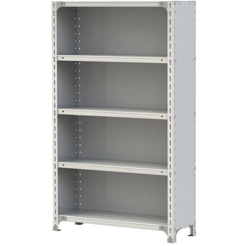 ■ヤマテック ボルト式軽量ラック 3方パネル付 120kg/段 W900×D300×H1500mm 天地5段 ホワイトグレー〔品番:1.2S5330P5W〕【3220522:0】[送料別途見積り][法人・事業所限定][直送][店頭受取不可]