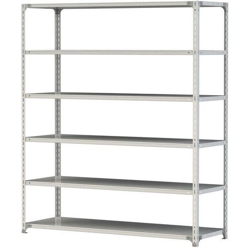 ■ヤマテック ボルト式軽量ラック 120kg/段 W1800×D600×H2100mm 天地6段 ホワイトグレー〔品番:1.2S76606W〕【3220543:0】[法人・事業所限定][直送元][店頭受取不可]