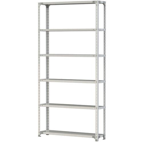 ■ヤマテック ボルト式軽量ラック 120kg/段 W1200×D300×H2400mm 天地6段 ホワイトグレー〔品番:1.2S84306W〕【3220555:0】[法人・事業所限定][直送元][店頭受取不可]
