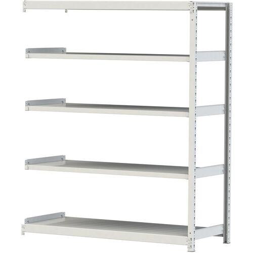 ■ヤマテック ボルトレス軽中量ラック(200kg/段) W1500&times;D600&times;H1800mm(天地5段)ホワイトグレー 連結〔品番:2S65605WR〕【3220557:0】[法人・事業所限定][直送元][店頭受取不可]｜ホームセンターバロー　店