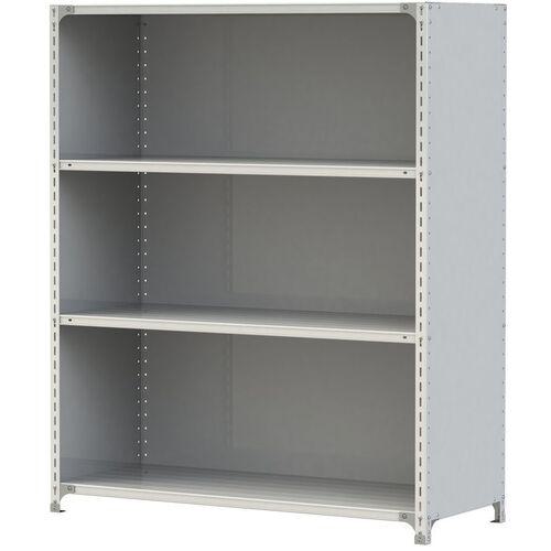 ■ヤマテック ボルト式軽量ラック 3方パネル付 120kg/段 W1500×D600×H1800mm 天地4段 ホワイトグレー〔品番:1.2S6560P4W〕【3220561:0】[送料別途見積り][法人・事業所限定][直送][店頭受取不可]