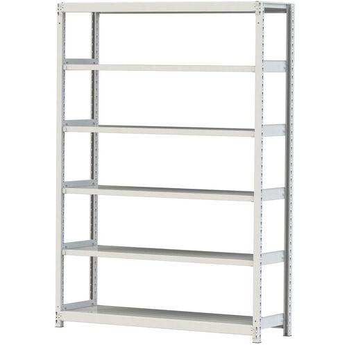■ヤマテック ボルトレス軽中量ラック(200kg/段) W1500×D450×H2100mm(天地6段)ホワイトグレー 単体〔品番:2S75456W〕【3220562:0】[法人・事業所限定][直送元][店頭受取不可]