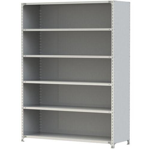 ■ヤマテック ボルト式軽量ラック 3方パネル付 120kg/段 W1800&times;D600&times;H2400mm 天地6段 ホワイトグレー〔品番:1.2S8660P6W〕【3222090:0】[送料別途見積り][法人・事業所限定][直送][店頭受取不可]｜ホームセンターバロー　店