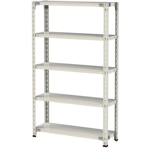 ■ヤマテック ボルトレス軽量ラック(150kg/段) W900&times;D300&times;H1500mm(天地5段)ホワイトグレー〔品番:1.5S53305W〕【3222106:0】[法人・事業所限定][直送元][店頭受取不可]｜ホームセンターバロー　店