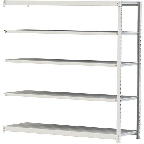 ■ヤマテック ボルトレス軽中量ラック(200kg/段) W1800×D600×H1800mm(天地5段)ホワイトグレー 連結〔品番:2S66605WR〕【3222120:0】[法人・事業所限定][直送元][店頭受取不可]