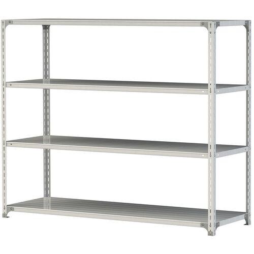 ■ヤマテック ボルト式軽量ラック 120kg/段 W1803×D600×H1500mm 天地4段 ホワイトグレー〔品番:1.2S56604W〕【3222137:0】[法人・事業所限定][直送元][店頭受取不可]