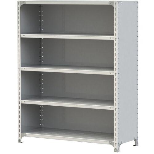 ■ヤマテック ボルト式軽量ラック 3方パネル付 120kg/段 W1200×D450×H1500mm 天地5段 ホワイトグレー〔品番:1.2S5445P5W〕【3222145:0】[送料別途見積り][法人・事業所限定][直送][店頭受取不可]