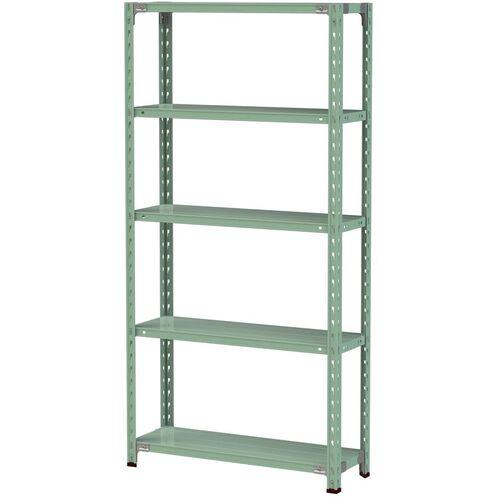 ■ヤマテック ボルトレス軽量ラック(150kg/段) W900&times;D300&times;H1800mm(天地5段)ライトグリーン〔品番:1.5S63305G〕【3222179:0】[法人・事業所限定][直送元][店頭受取不可]｜ホームセンターバロー　店