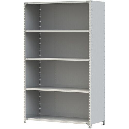 ■ヤマテック ボルト式軽量ラック 3方パネル付 120kg/段 W1500&times;D600&times;H2400mm 天地5段 ホワイトグレー〔品番:1.2S8560P5W〕【3222180:0】[送料別途見積り][法人・事業所限定][直送][店頭受取不可]｜ホームセンターバロー　店