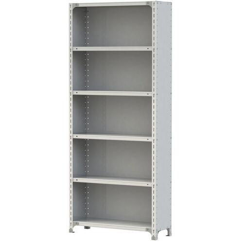 ■ヤマテック ボルト式軽量ラック 3方パネル付 120kg/段 W900&times;D300&times;H2100mm 天地6段 ホワイトグレー〔品番:1.2S7330P6W〕【3223667:0】[送料別途見積り][法人・事業所限定][直送][店頭受取不可]｜ホームセンターバロー　店