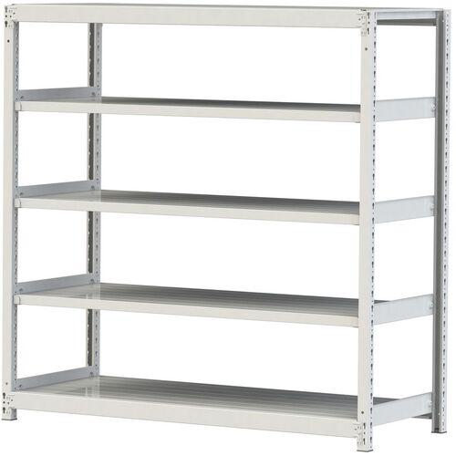 ■ヤマテック ボルトレス軽中量ラック(200kg/段) W1500×D600×H1500mm(天地5段)ホワイトグレー 単体〔品番:2S55605W〕【3223707:0】[法人・事業所限定][直送元][店頭受取不可]