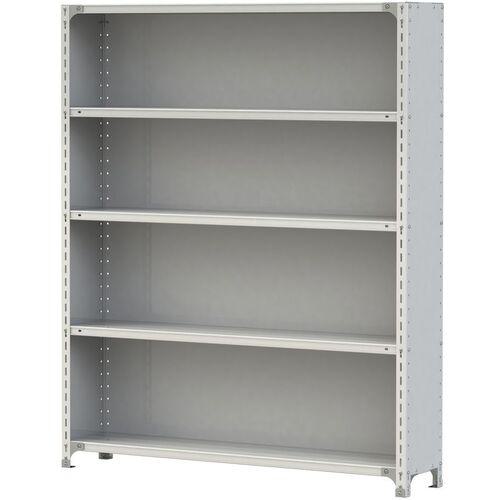■ヤマテック ボルト式軽量ラック 3方パネル付 120kg/段 W1500&times;D300&times;H1800mm 天地5段 ホワイトグレー〔品番:1.2S6530P5W〕【3223714:0】[送料別途見積り][法人・事業所限定][直送][店頭受取不可]｜ホームセンターバロー　店