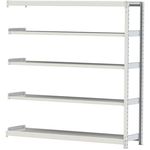 ■ヤマテック ボルトレス軽中量ラック(200kg/段) W1800×D450×H1800mm(天地5段)ホワイトグレー 連結〔品番:2S66455WR〕【3223723:0】[法人・事業所限定][直送元][店頭受取不可]