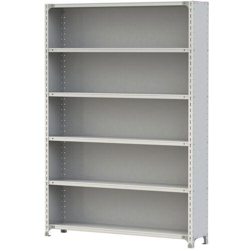 ■ヤマテック ボルト式軽量ラック 3方パネル付 120kg/段 W1500×D300×H2100mm 天地6段 ホワイトグレー〔品番:1.2S7530P6W〕【3223729:0】[送料別途見積り][法人・事業所限定][直送][店頭受取不可]