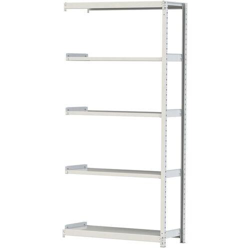 ■ヤマテック ボルトレス軽中量ラック(200kg/段) W1200×D450×H2400mm(天地5段)ホワイトグレー 連結〔品番:2S84455WR〕【3223743:0】[法人・事業所限定][直送元][店頭受取不可]