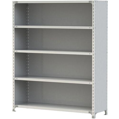 ■ヤマテック ボルト式軽量ラック 3方パネル付 120kg/段 W1500×D450×H1800mm 天地5段 ホワイトグレー〔品番:1.2S6545P5W〕【3223759:0】[送料別途見積り][法人・事業所限定][直送][店頭受取不可]