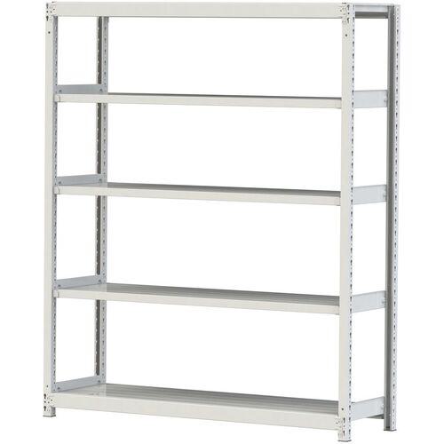 ■ヤマテック ボルトレス軽中量ラック(200kg/段) W1500&times;D450&times;H1800mm(天地5段)ホワイトグレー 単体〔品番:2S65455W〕【3223769:0】[法人・事業所限定][直送元][店頭受取不可]｜ホームセンターバロー　店 24,445円