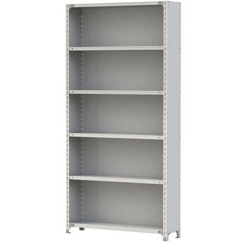 ■ヤマテック ボルト式軽量ラック 3方パネル付 120kg/段 W1200&times;D300&times;H2400mm 天地6段 ホワイトグレー〔品番:1.2S8430P6W〕【3223774:0】[送料別途見積り][法人・事業所限定][直送][店頭受取不可]｜ホームセンターバロー　店
