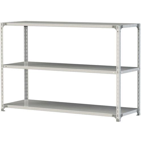 ■ヤマテック ボルト式軽量ラック 120kg/段 W1800&times;D600&times;H1200mm 天地3段 ホワイトグレー〔品番:1.2S46603W〕【3225257:0】[法人・事業所限定][直送元][店頭受取不可]｜ホームセンターバロー　店